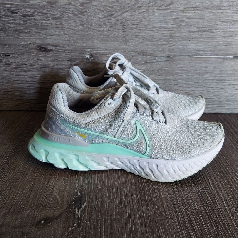 Nike React Infinity Run Flyknit 3 Pure Platinum/Mint Foam/White Running Shoe 5